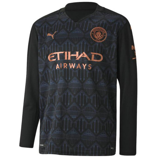 Camisetas del Manchester City Manga Larga Segunda 2020-2021