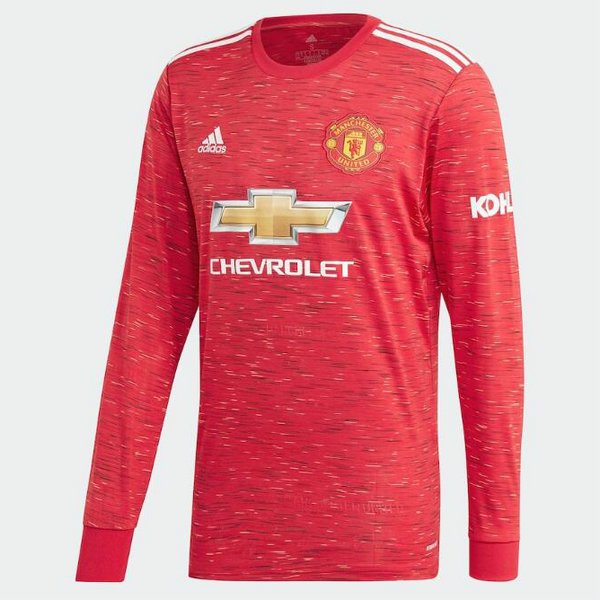 Camisetas del Manchester United Manga Larga Primera 2020-2021