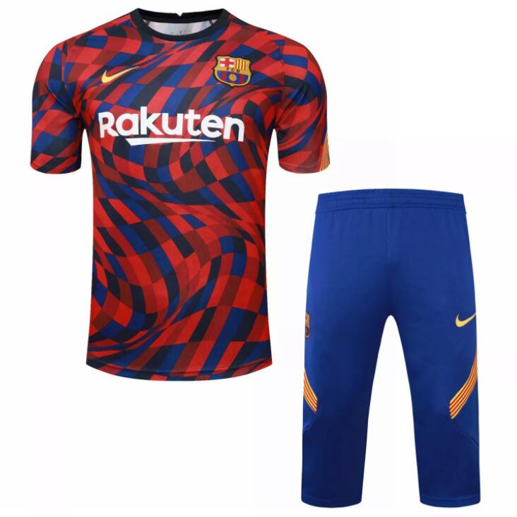 Camisetas del Pre-Partido Barcelona Rojo 2020-2021