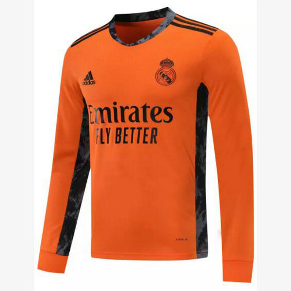 Camisetas del Real Madrid Manga Larga Portero Naranja 2020-2021