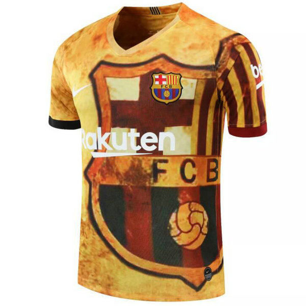 Camisetas del entrenamiento Barcelona Amarillo-1 2020-2021