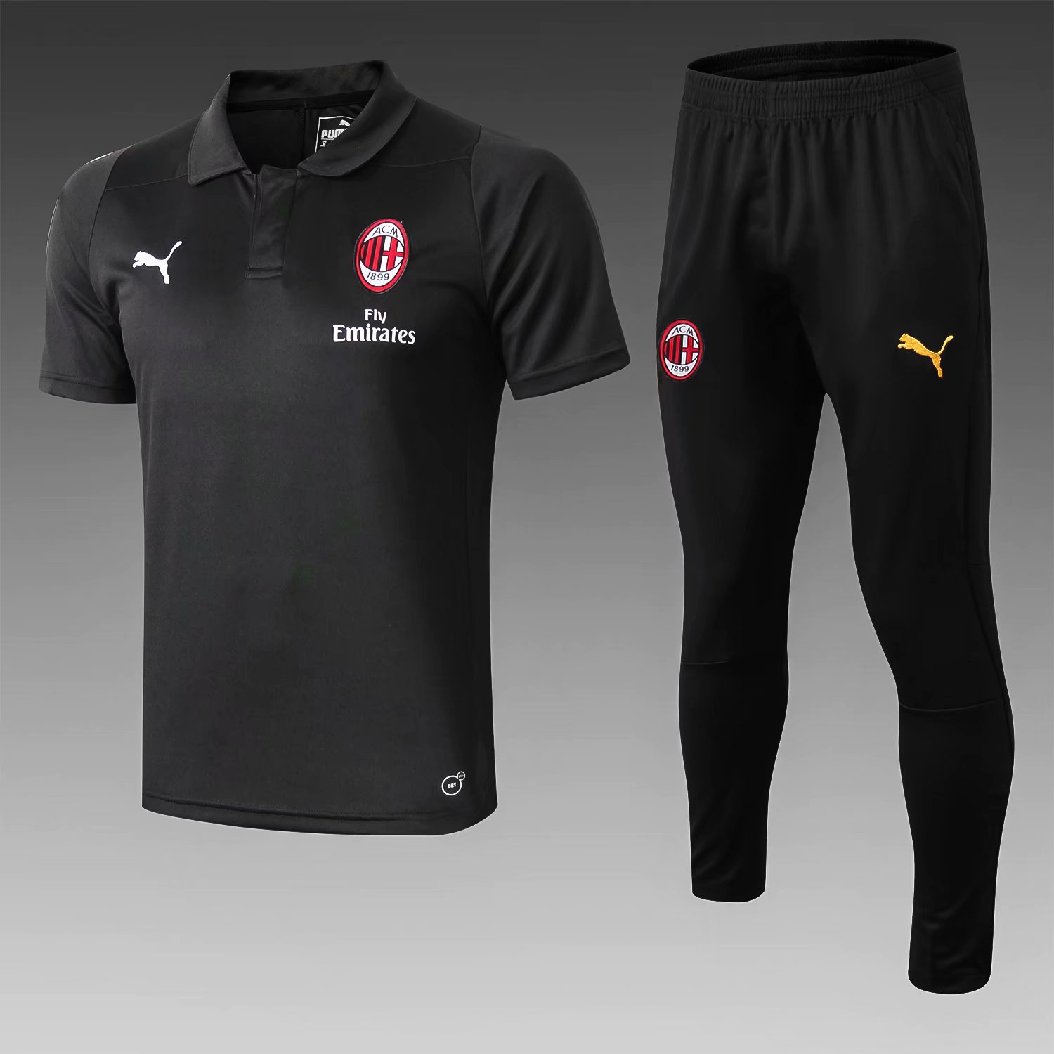 Camisetas del polo AC Milan Negro 2019-2020